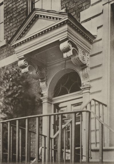 Doorway, Lower Bridge Street, Chester (č/b foto) od William Galsworthy Davie