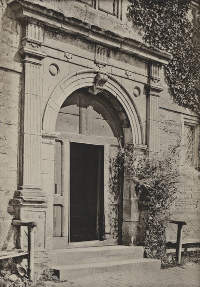 Doorway, Sackville College, East Grinstead (černobílá fotografie) od William Galsworthy Davie