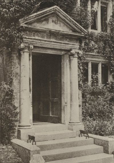 Doorway, The Deanery, Battle, Sussex (č/b foto) od William Galsworthy Davie