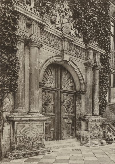 Doorway, The North Doorway, Hatfield House, Herts (č/b fotografie) od William Galsworthy Davie