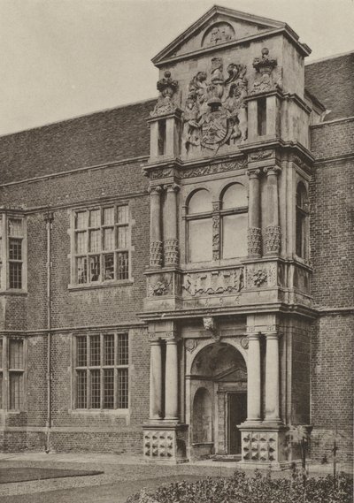 Doorway, The North Wing, Cobham Hall, Kent (č/b foto) od William Galsworthy Davie