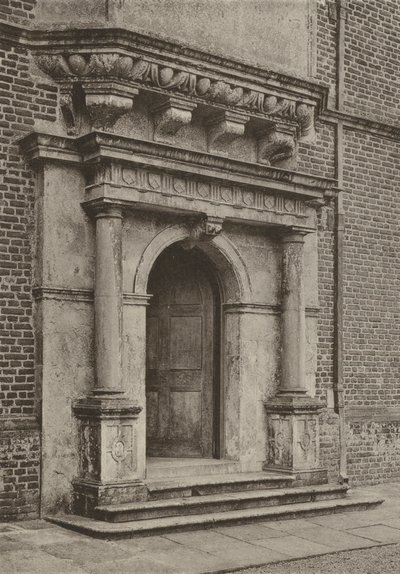 Doorway, The South Wing, Cobham Hall (č/b foto) od William Galsworthy Davie