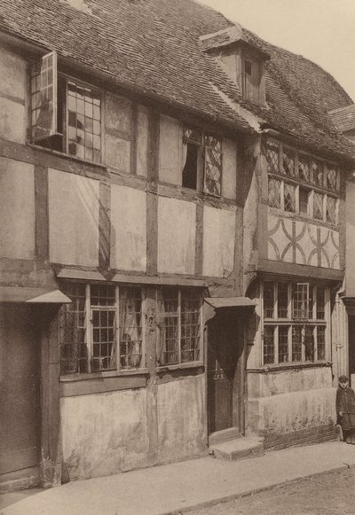 Na West Street, Rye, Sussex (čb fotografie) od William Galsworthy Davie
