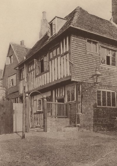 Hostinec Mermaid Inn, Rye, Sussex (čb fotografie) od William Galsworthy Davie