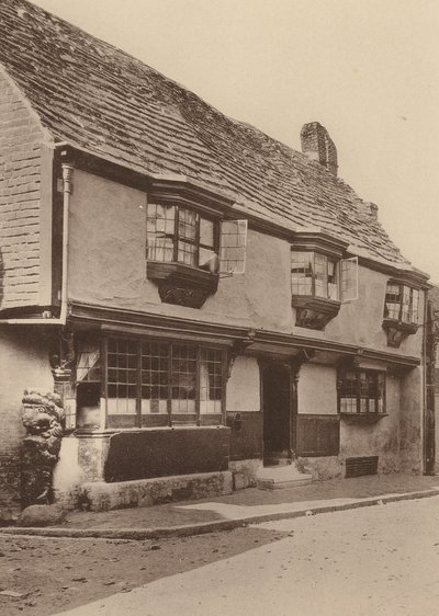Hostinec Star Inn, Alfriston, Sussex (čb fotografie) od William Galsworthy Davie