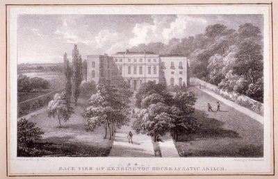 Pohled na Kensington House Lunatic Asylum, kolem roku 1830 od William Gauci