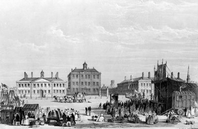 Stará liverpoolská ošetřovna a almužny, s cirkusem Johna Cooka v popředí, kolem roku 1826 od William Gavin Herdman