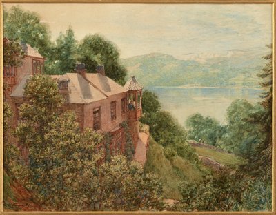 John Ruskin ve své studii věžičky v Brantwoodu (akvarel) od William Gersham Collingwood