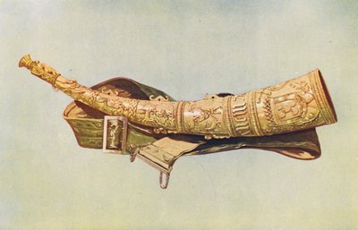 Hudební nástroje: Oliphant (barevná litografie) od William Gibb