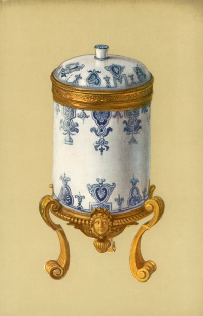 Záchodová mísa, St Cloud, s držákem Ormolu (barevné lito) od William Gibb