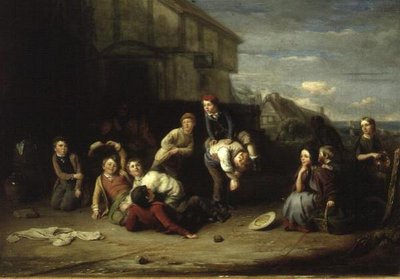 Leap-frog, c.1852 (olej na panelu) od William Gill