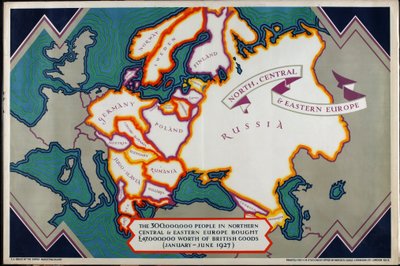 Pohjois-, Keski- ja Itä-Eurooppa, sarjasta "Where Our Exports Go" od William Grimmond