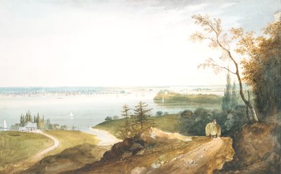 New York z Weehawk, ca. 1820-23. od William Guy Wall