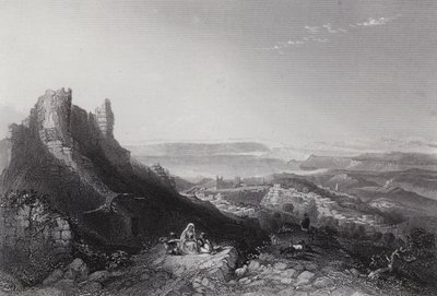 Tiberiadské jezero (rytina) od William H. Bartlett