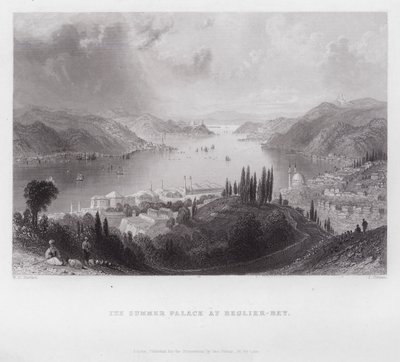 Letní palác v Beglier-Bey (rytina) od William H. Bartlett
