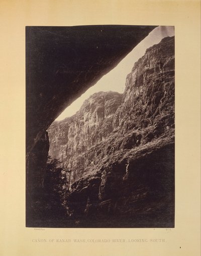 Kaňon Kanab Wash, řeka Colorado, pohled na jih od William H. Bell