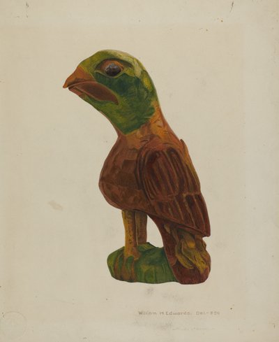 Pa. Německý vyřezávaný pták, c. 1939. od William H Edwards