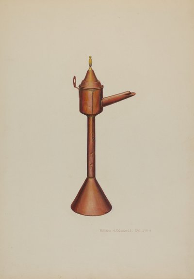 Velrybí olejová lampa, c. 1938. od William H Edwards