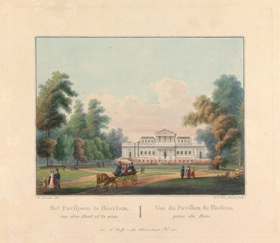 Welgelegen: Pohled na Pavillon de Harlem pořízený z Bois od William H. Hoogkamer