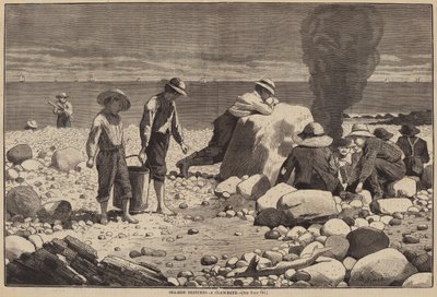 Náčrtky na mořské straně - A Clam-Bake od William H. Redding after Winslow Homer