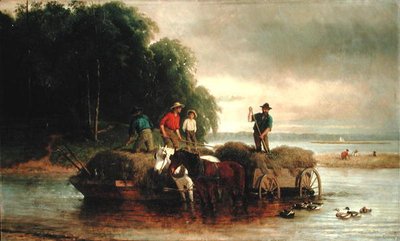 Gathering Sedge, Shrewsbury River, New Jersey od William Hahn