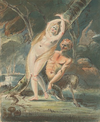 Amymone s chlípným satyrem, 1770-80. od William Hamilton