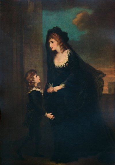 Paní Siddonsová a její syn v tragédii Isabelly, 1784, 1935 od William Hamilton