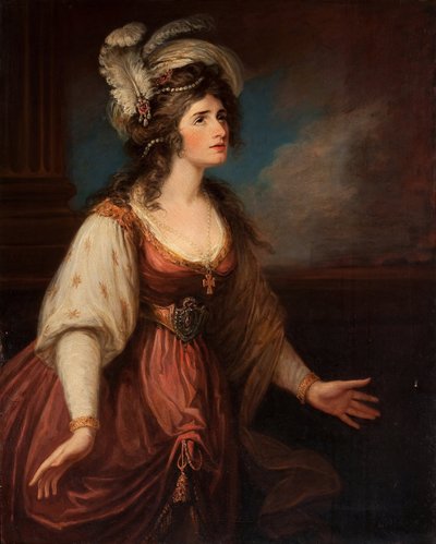 Portrét Sarah Siddonsové (1755-1831) jako Zara, od Hamiltona, Williama (1751-1801). Olej na plátně, cca 1784. Rozměr : 127x101,6 cm. Soukromá sbírka od William Hamilton