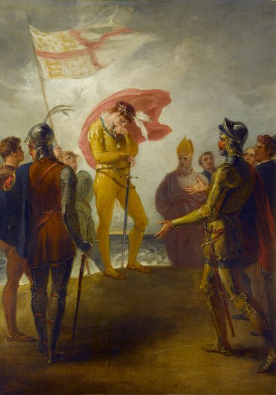 Vylodění Richarda II v Milford Haven, kolem 1793-1800 od William Hamilton