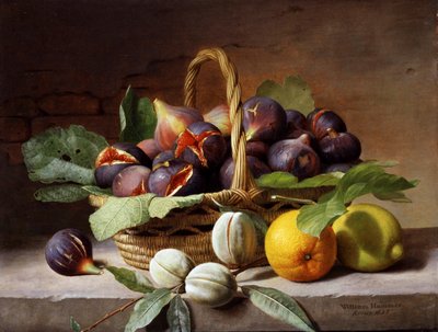 Zátiší s fíky a vlašskými ořechy od William Hammer
