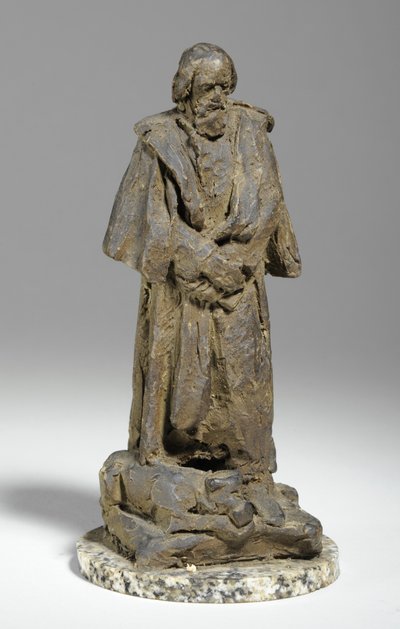 Maketa pro Alfreda, Lorda Tennysona se sídlem na Trinity College, Cambridge, kolem roku 1909 (sádra) od William Hamo Thornycroft