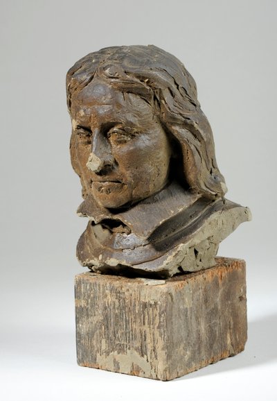 Portrét Olivera Cromwella (vosk a dřevo) (viz také 440363) od William Hamo Thornycroft