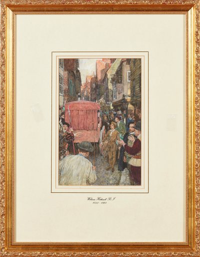 Alžbětinská dopravní zácpa (tužka a akvarel) od William Hatherell