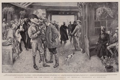 Čekání na rozkazy pro frontu, oddělení imperiálních vojáků v Norwichi od William Hatherell