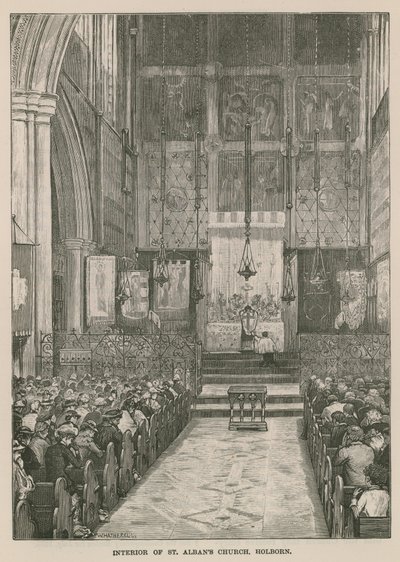 Interiér kostela St Alban