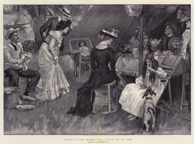 Léto na Temži, čaj o páté v táboře od William Hatherell