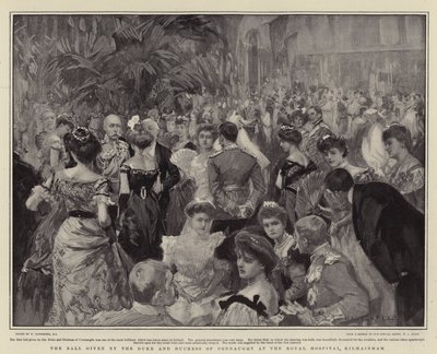 Ples pořádaný vévodou a vévodkyní z Connaughtu v Royal Hospital, Kilmainham od William Hatherell