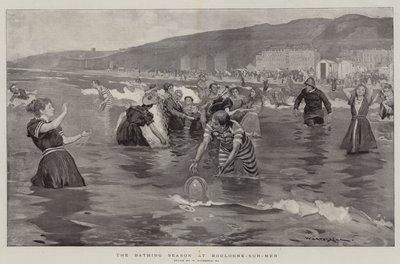 Koupací sezóna v Boulogne-sur-Mer od William Hatherell