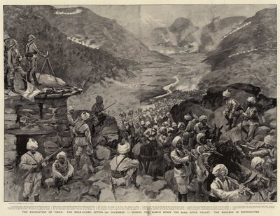 Evakuace Tirahu, akce zadních stráží 13. prosince během pochodu po údolí řeky Bara, zavazadel v obtížích od William Hatherell