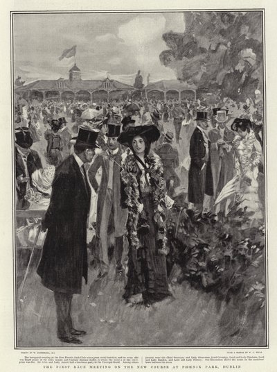 První závodní setkání na novém hřišti ve Phoenix Park, Dublin od William Hatherell