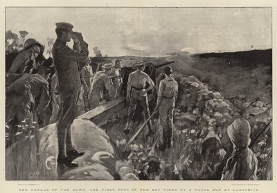 Herald of the Dawn, první výstřel dne vypálený z námořní zbraně na Ladysmith od William Hatherell