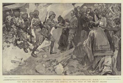 Obléhání pekingské legace, příjezd čela pomocné kolony od William Hatherell