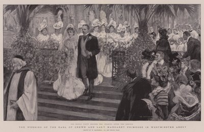 Svatba hraběte z Crewe a lady Margaret Primrose ve Westminsterském opatství od William Hatherell