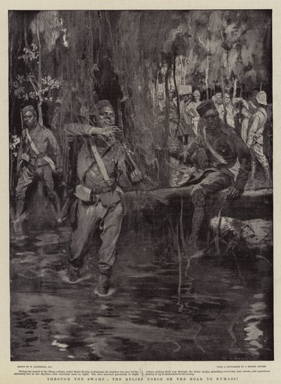 Přes Swamp, pomocná síla na cestě do Kumasi od William Hatherell