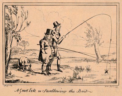 Dobré sousto nebo spolknutí návnady, 1835. od William Heath