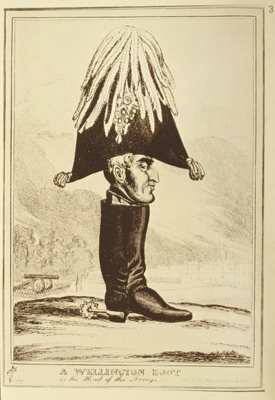 Wellingtonova bota aneb Hlava armády, 1827 od William Heath