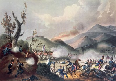 Bitva u Busaca, 27. září 1810, vyryl Thomas Sutherland (nar. asi 1785) od William Heath