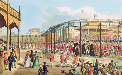 Korunovační průvod Jiřího IV., 1821 (akvatinta) od William Heath
