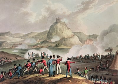 Siege of San Sebastian, červenec 1813, vyryl Thomas Sutherland (b.c.1785) od William Heath