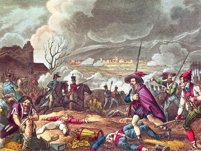 Bitva u Toulouse, 10. dubna 1814, vyryl J.C. Stadler (fl. 1780-1812) (akvatinta) od William Heath
